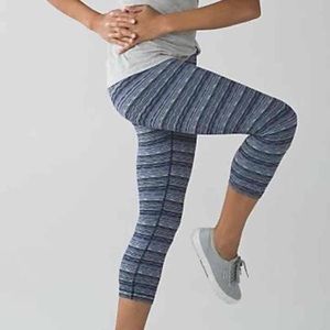 Lululemon Wunder Under Crop - Sapphire Blue
